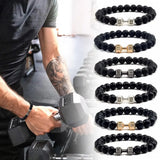 Pulsera de cuentas de piedra natural hecha a mano para hombres y mujeres: piedras de cristal con poder para la suerte, la protección y la energía positiva