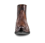 Men’s Pointed Toe Chelsea Boots – Roman Style PU Ankle Boots with Elastic Closure