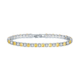 Elegant Beaded Cubic Zirconia Chain Bracelet for Women