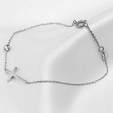 Elegant Cross Link Bracelet for Women – Trendy Cubic Zirconia Charm Jewelry