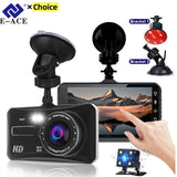 4.0 Inch Full HD Car Dashcam with Front and Rear Cameras – Night Vision, G-Sensor, and Loop Recording