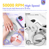 Professional 50000RPM Nail Drill – High-Speed Electric Nail File Kit with USB Charging