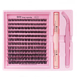 DIY Lash Extension Kit with 200 Natural Cluster Lashes