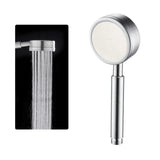 Brushed Stainless Steel Handheld Shower Head – High-Pressure, Water-Saving Rain Shower with Filter