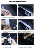 LED Car Door Sill Lights with Logo Projector – USB-Powered Threshold Lighting Kit (4pcs)