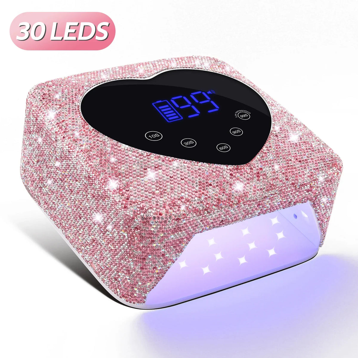 Professional Cordless UV/LED Nail Lamp - 72W Rechargeable Gel Polish Dryer with 5 Timer Settings