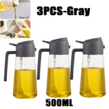 Oil Spray Bottle for Cooking – Refillable Olive Oil Dispenser for BBQ, Baking & Kitchen Use (200ml–500ml)