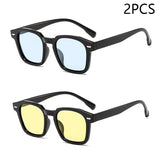 Unisex Rectangle Vintage Sunglasses – Retro Cat Eye Shades with UV400 Protection