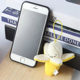 Kawaii Banana Plush Keychain - Cute Backpack Charm & Car Keyring Gift
