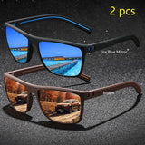 Vintage Check Pattern Polarized Sunglasses – Stylish UV400 Eyewear for Men & Women
