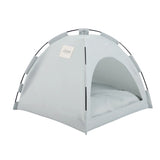 Semi-Enclosed Cat Tent Bed - Breathable Oxford Fabric Pet Sofa with Removable Cushion