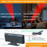 Multifunctional Projection Alarm Clock with Temperature Display & Auto-Dimming