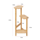 3-Tier Bamboo Plant Stand - Corner Flower Display Rack