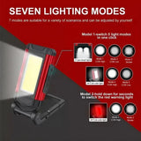 Magnetic COB Work Light – USB Rechargeable LED Flashlight & Camping Lantern