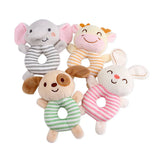 Sonajeros de peluche suaves para bebés: adorables anillos de animales para el aprendizaje temprano