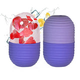 Silicone Ice Facial Roller & Ice Cube Mold - Skin Tightening & Puffiness Relief Set