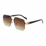 Oversized Retro Double Bridge Sunglasses – Trendy Gradient Shades with UV400 Protection