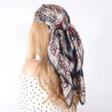 Luxury 90x90cm Silk Scarf – Designer-Inspired Fashion for Women