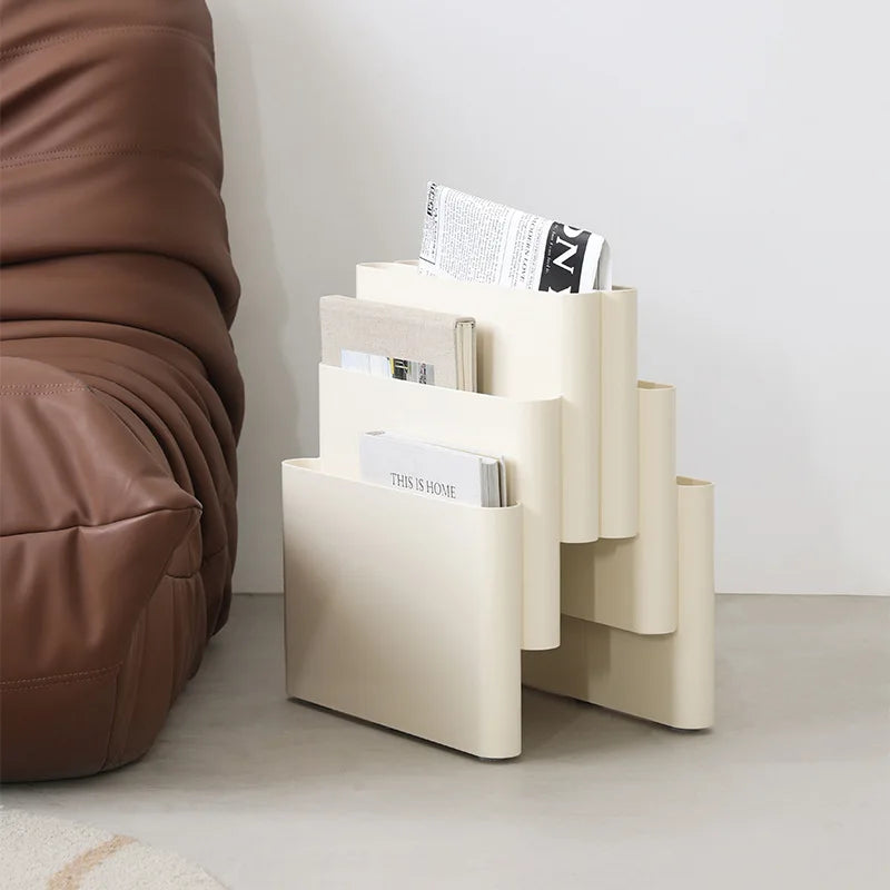 Estantería nórdica creativa para el hogar, estantería de suelo medieval, estantería de plástico para fotos, estantería de almacenamiento para dormitorio, estantería para revistas