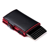 Slim RFID Blocking PU Leather Wallet – Minimalist Pop-Up Card Holder for Men & Women