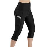 Seamless High-Waist Maternity Yoga Leggings with Pockets – Full-Length, Breathable Stretch Pants