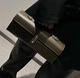 Women’s Genuine Leather Savette-Style Tote – Luxury Baguette Handbag for Everyday Elegance