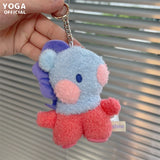 BT21 Mini Plush Keychain - Cute 8cm COOKY/RJ/TATA Character Backpack Charm