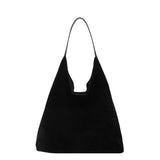 Stylish Faux Suede Shoulder Bag – Versatile, Classic Tote for Women