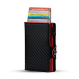 Slim RFID Blocking PU Leather Wallet – Minimalist Pop-Up Card Holder for Men & Women