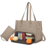 Insulated PU Lunch Handbag for Women – Stylish Box-Shaped Lunch Bag
