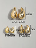 Chunky Acrylic Waterdrop Hoop Earrings – Lightweight Statement Jewelry for Women