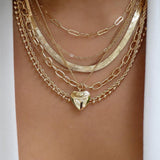 Collar vintage de varios estilos en color dorado nuevo para mujer, conjunto de collares con colgante de cristal multicapa de estilo bohemio y moderno, regalos de joyería