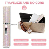 Cordless 2-in-1 Hair Curler and Straightener with Adjustable Heat & LED Display