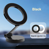 Soporte magnético para teléfono de coche para MagSafe: soporte plegable de aleación ajustable de 360° para iPhone 15, 14, 13 y 12