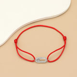 Adjustable Cubic Zirconia Rope Chain Bracelet