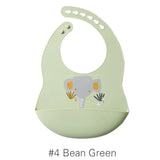 Baberos de silicona impermeables para bebés con un bonito lazo: babero suave y ajustable para niños y niñas