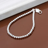 925 Sterling Silver Strand Bracelet for Women – Classic Round Bead Design, Fine Fashion Jewelry