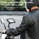 Soporte para teléfono de motocicleta resistente al agua con montaje magnético giratorio de 360°: soporte universal para GPS de bicicleta