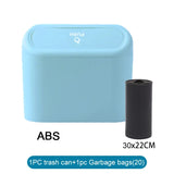 3Pcs Car Trash Can with Lid + 60 (300) Garbage Bags – Leakproof & Compact