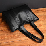 Vintage PU Leather Shoulder Bag – Large Capacity Crossbody Tote for Women