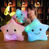 Glow-in-the-Dark Star Pillow - LED Light Up Plush Toy & Night Light for Kids