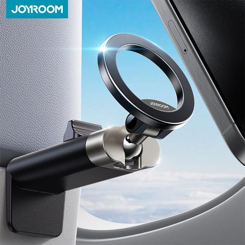 Magnetic Airplane Phone Holder – 360° Rotation & Hands-Free Travel Convenience