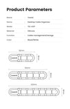 Organizador de cables con 3, 5 y 7 orificios, clips flexibles para la gestión de cables y protección del cargador