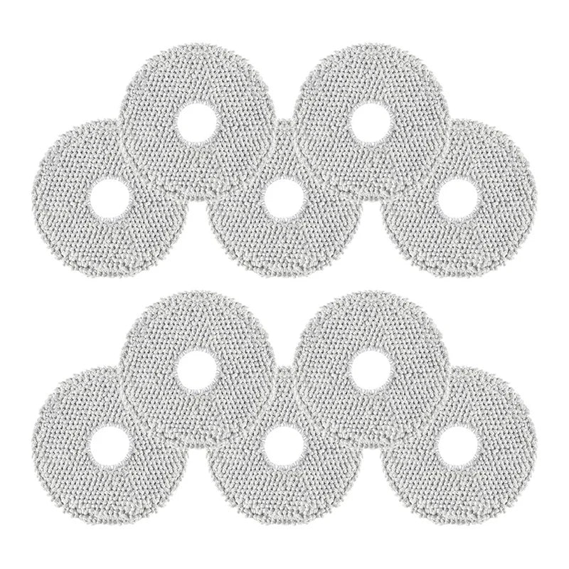 10-Pack Washable Mop Pads – Compatible with Dreame L10S Ultra, Xiaomi X10+, ECOVACS DEEBOT Vacuum Robots