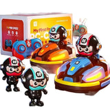 RC Battle Bumper Cars for Kids - Interactive Catapult Toy with Lights & Music