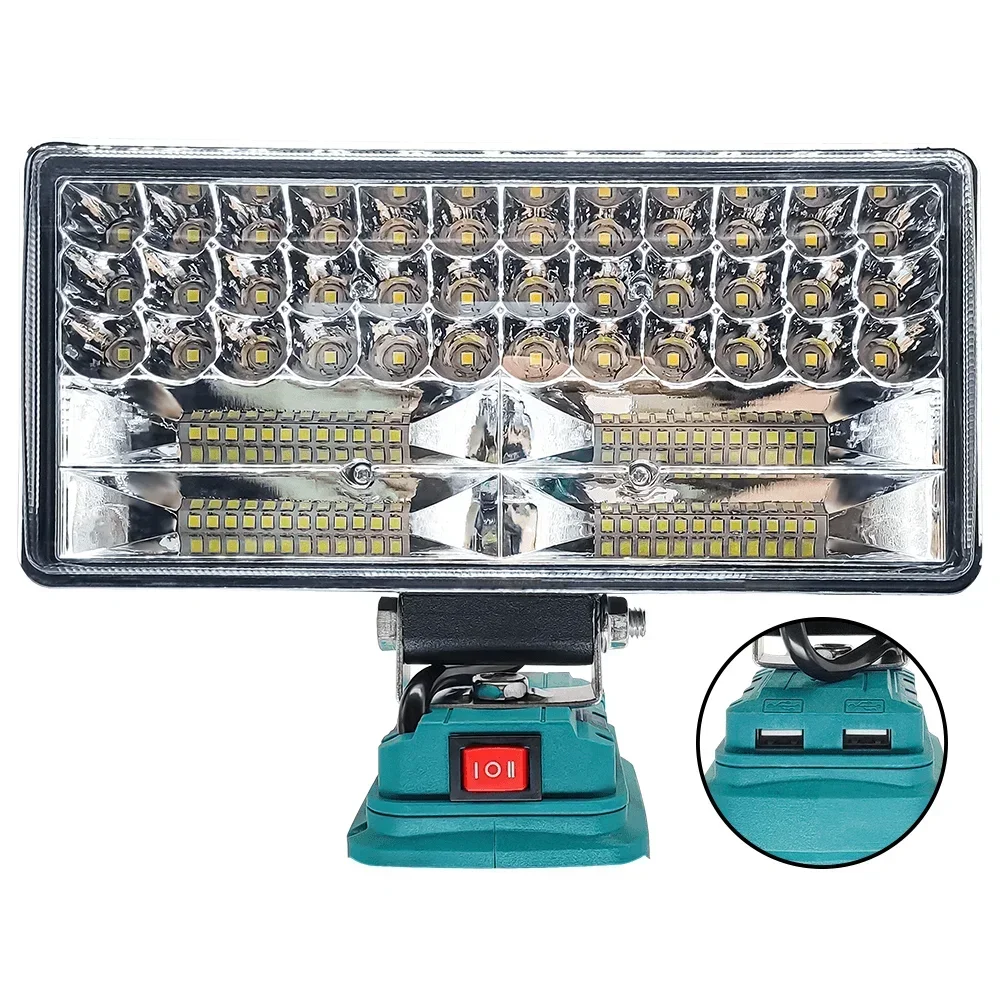 21V LED Work Light with USB Port - Compatible with Makita 18V Batteries (Battery Not Included)