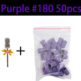 50pcs Sanding Bands for Nail Drills – Grit #80, #120, #180, #240 – Perfect for Pedicure & Manicure