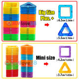Magnetic Building Blocks Set - STEM Educational Toys for Kids with Big & Mini Pieces