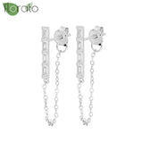 Sterling Silver Zircon Hoop Earrings for Women – Elegant Star & Heart Design