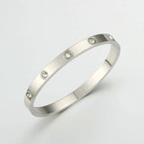 Gold Love Bangle Bracelet – Unisex Sparkling Trendy Wristwear
